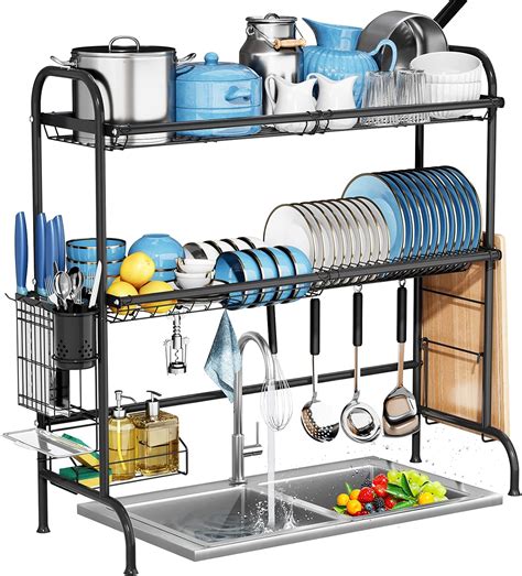 Buy Over The Sink Dish Drying Rack Moukabal 2 Tier Stainless Steel