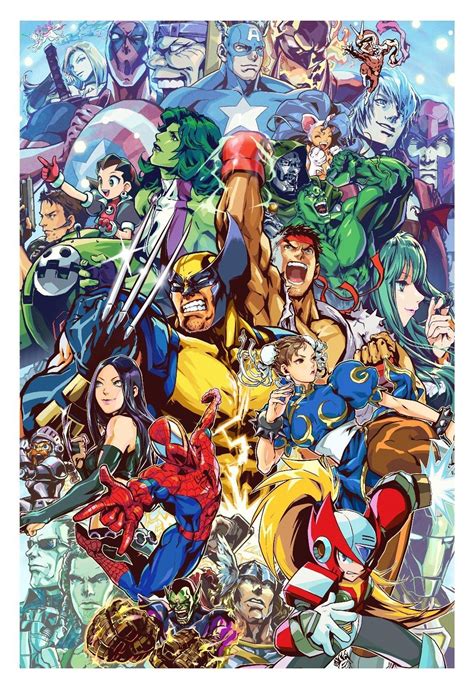 1345 Marvel Vs Capcom Beautiful Amazing Poster 32 In X 22 In