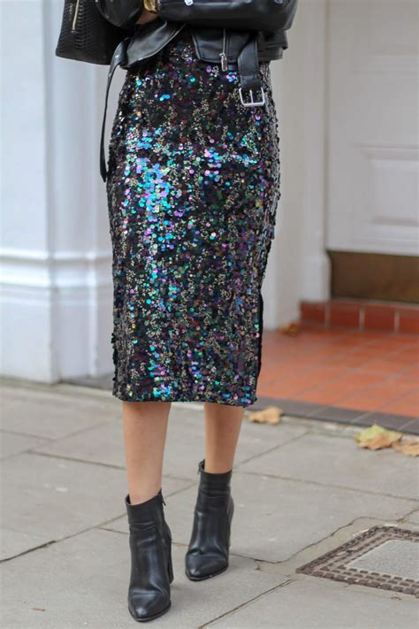 Sequin Midi Skirts And How To Style Them Peexo London Style