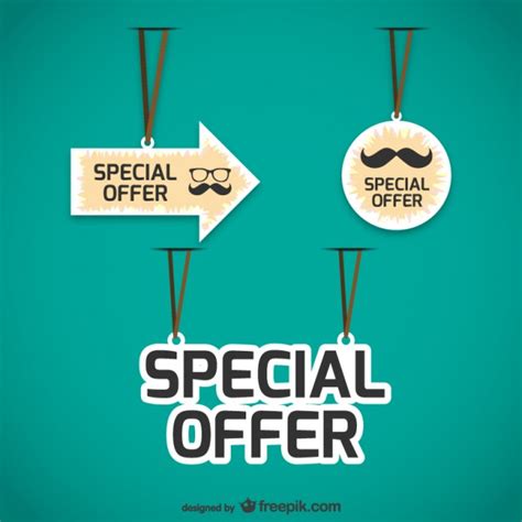 Free Vector Special Offers Tags Pack