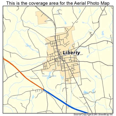 Aerial Photography Map Of Liberty Nc North Carolina