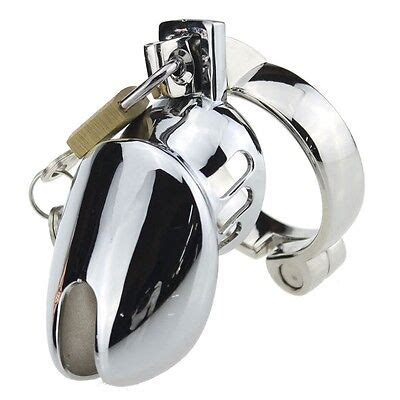 Male Man Chastity Penis Cage Stainless Steel Metal CBT Slave Gay Cage
