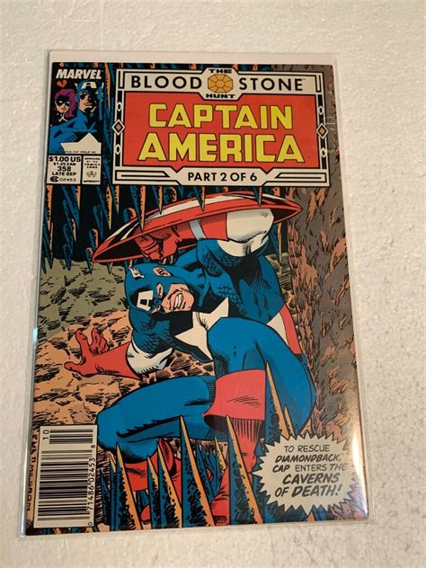 Captain America 358 Nm Marvel 1989 Marvel Copper Age Newsstand