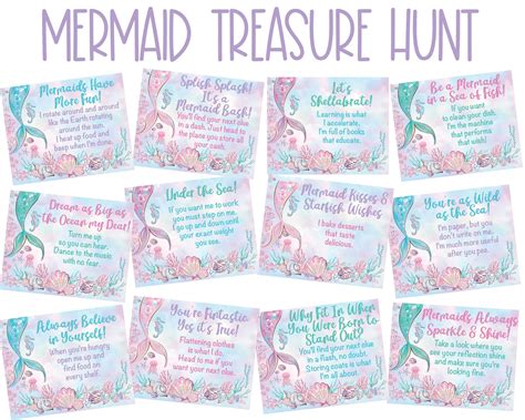 Mermaid Treasure Hunt Clues