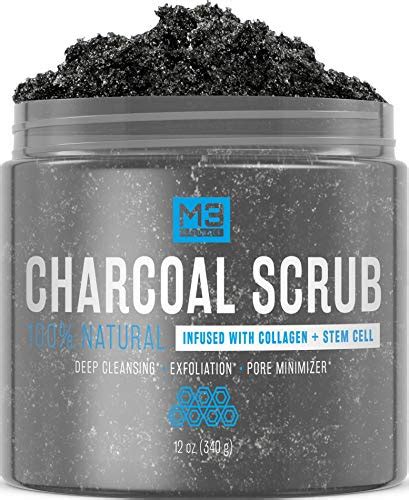 Buy M3 Naturals Activated Charcoal Scrub Infused With Collagen And Stem