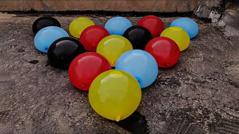 Pop Water Balloons Popping Colorful Balloon Slow Motion Asmr