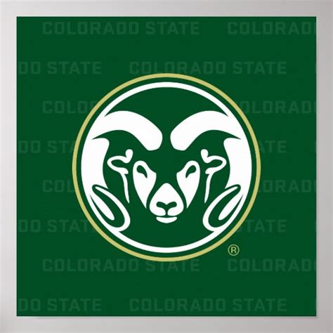 Colorado State University Logo Watermark Poster
