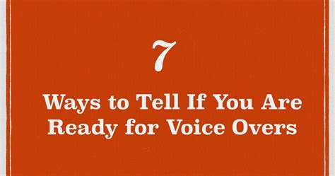 Gary Terzzas Voice Over Blog Uk 7 Ways To Tell If You Are Ready For
