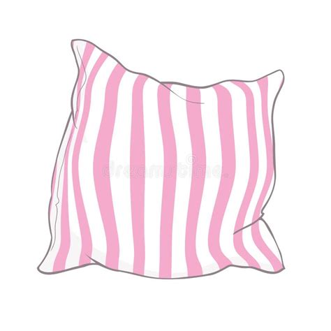 Sketch Vector Illustration Of Pillow Art Pillow Isolated White