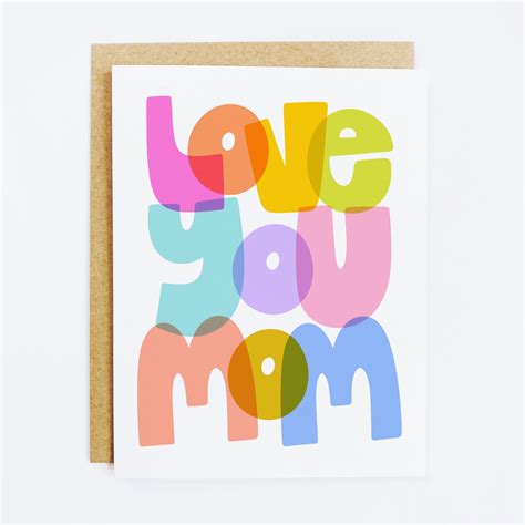 Love You Mom Card Kandsco