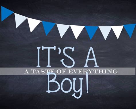 Gender Reveal Its A Boy Chalkboard Instant Download 8x10 Etsy España