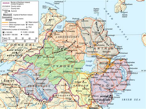 Northern Ireland County Map