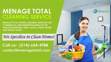 South Shore And North Shore Cleaning Montreal Menage Total