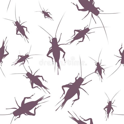 Cricket Insect Silhouette Stock Illustrations 1106 Cricket Insect