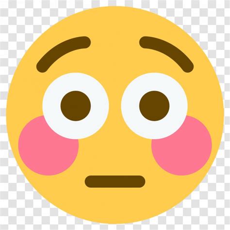 Emoji Blushing Flushing Face Sticker Transparent Png