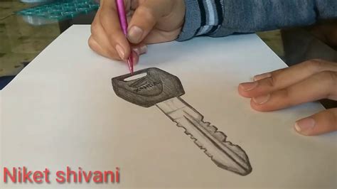 How To Draw A 3d Key Pencil Drawing Realistic Pencil