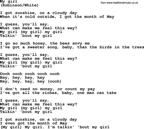 Bruce Springsteen song: My Girl, lyrics