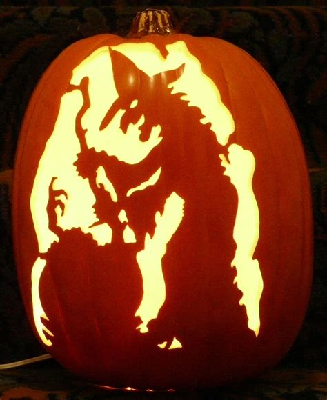 Witch And Cauldron I Carved On A Foam Pumpkin Halloween Pumpkin