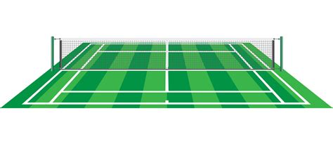 Tennis Court With Net Vector Illustration 545725 Vector Art At Vecteezy