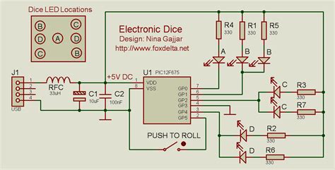 Fox Delta School Projects Pic12f675 Electronic Dice By