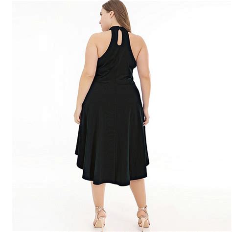 Cheap plus size dresses will look great on you for any formal event the dress outlet withh help you find a cheap plus size dress online. Plus Size Women Black A Line Sleeveless Halter High Low ...