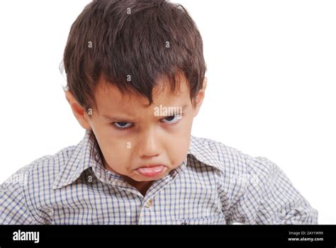 Very Very Angry Kid Stock Photo Alamy