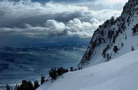On The Top Of The World Snow And Sky Snowbasin Mountain Utah Photograph
