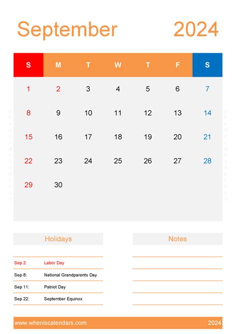 Download September 2024 Blank Calendar Printable A4 Vertical 94156