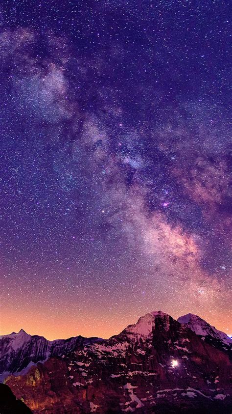 Milky Way From Mountains Iphone Wallpaper Iphone Wallpapers