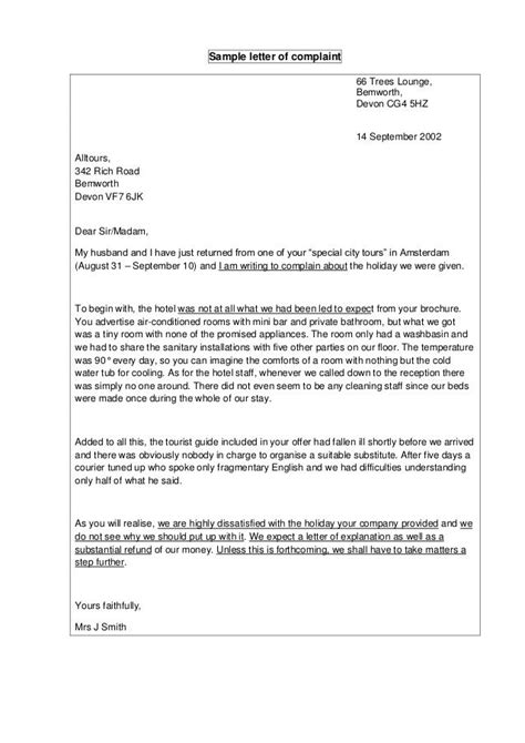 format   letter  complaint published english