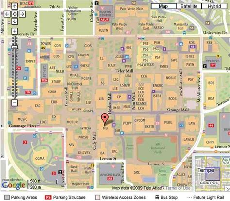 33 Arizona State University Campus Map Maps Database Source