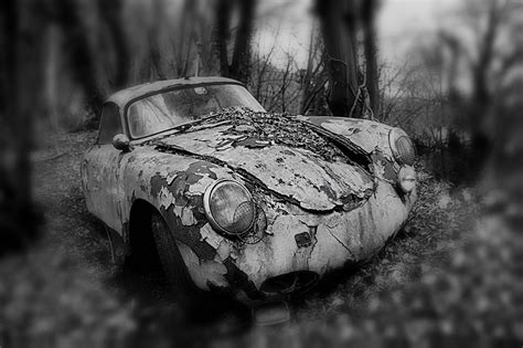 Fotoğraf Porsche Kayıp Yerler Siyah Ve Beyaz Motorlu Araç Tek