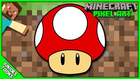 Minecraft Pixel Art Mushroom From Super Mario Bros Speed Art Tutorial