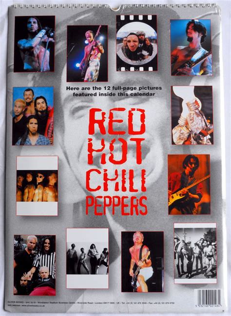 Red Hot Chilli Peppers 1999 Calendar