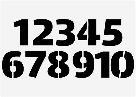 9 Best Printable Number Stencils 0 10