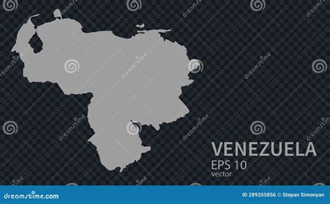 Flat Vector Map Of Venezuela With Borders Isolated On Background Flat