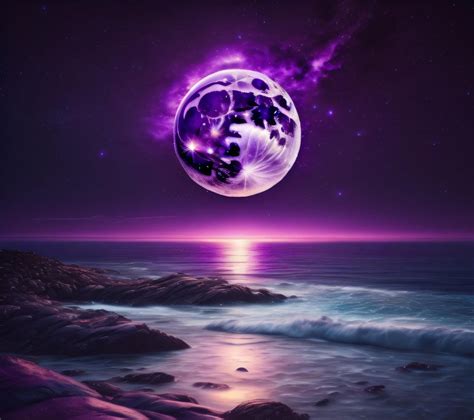 Pin By Rhona Derikart On Purple Power In 2023 Purple Moonlight Ocean