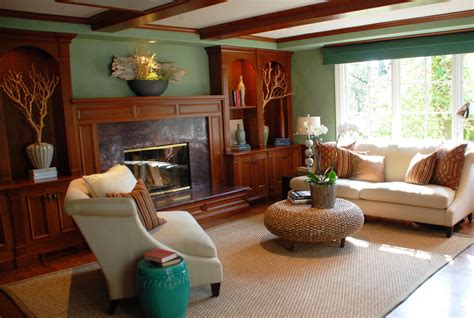 Rich Color And Wood Make A Traditional Space Feel Warm And Cozy