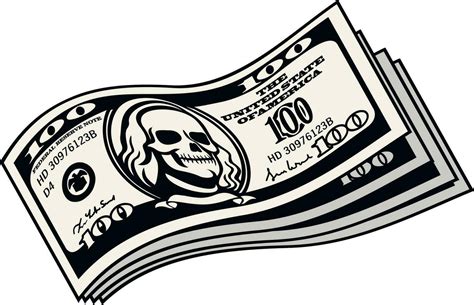 Dollar Banknote With Skull 34757389 Vector Art At Vecteezy