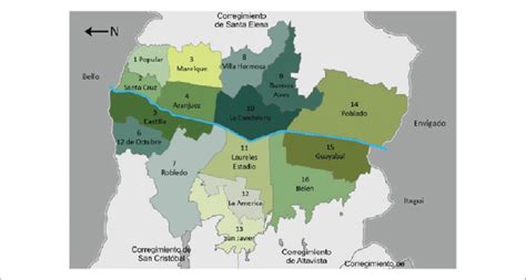 Map Showing The Comunas Of Medellín Download Scientific Diagram
