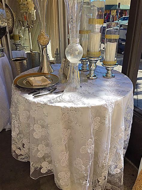Lace Tablecloth Overlay 3 Flower Lace Wedding Decor Tablecloth