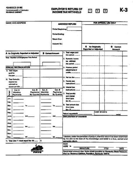 Form 42a803d Employers Return Of Income Tax Withheld