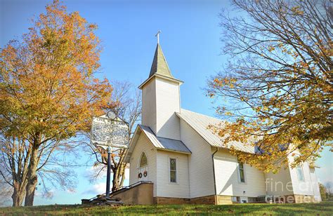 Country Church In Autumn Photograph By Kerri Farley Fine Art America