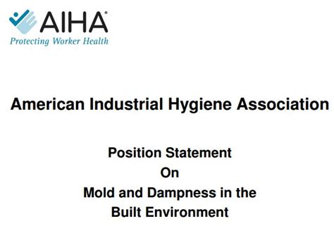 Aiha Mold Position Statement Microbenet The Microbiology Of The
