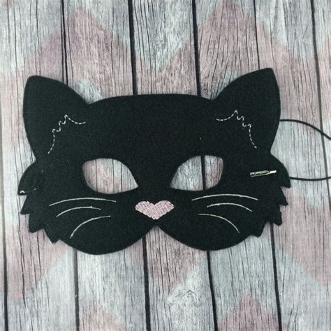 Black Cat Costume Mask Cat Mask Costume Black Kitty Cat Mask White