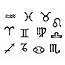 Zodiac Symbols – Wood Type  Customs