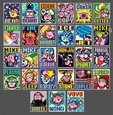 Choose From All Easy Kirby Super Star Snes Cross Stitch Patterns Etsy