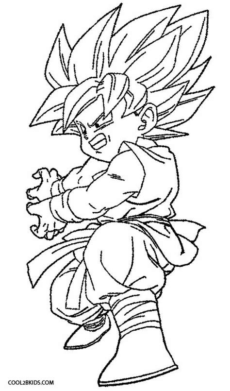 Goku Da Colorare Disegni Per Bambini Da Stampare