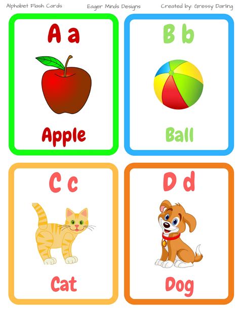 Abc Flash Cards Free Printable Children As Young As Toddlers And