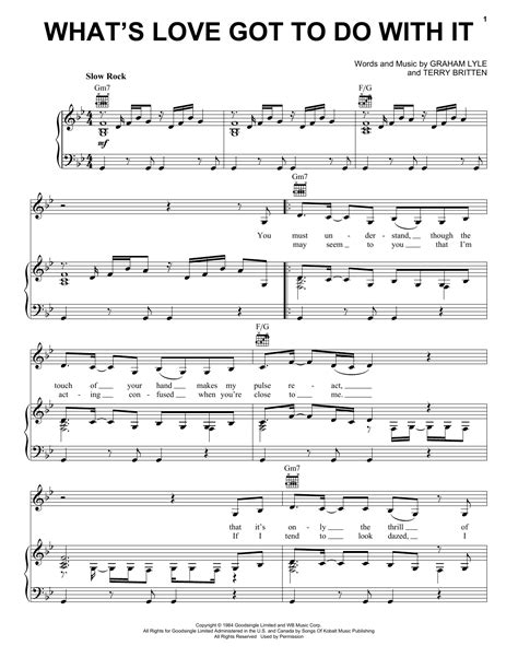 What's Love Got To Do With It | Sheet Music Direct